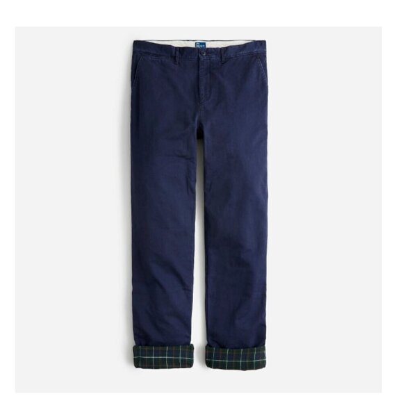 J. Crew Other - J.Crew Classic Straight Fit Flannel-lined Navy Cabin Chino Pant Men Size 36x32